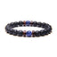 Geometric Natural Stone Beaded Bracelet for Men