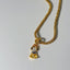 Geometric Zircon Princess Pendant Necklace with 18K Gold Plated Chain