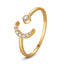 Hot Selling Simple Star Moon Ring Classic Opening Adjustable Finger Ring