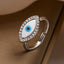 Minimalist Evil Eye 18K Gold Plated Zircon Open Ring