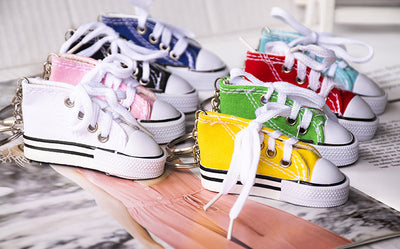 Colorful Canvas Sneaker Keychain Pendant Accessory