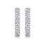 1 Pair Sterling Silver Moissanite Hoop Earrings