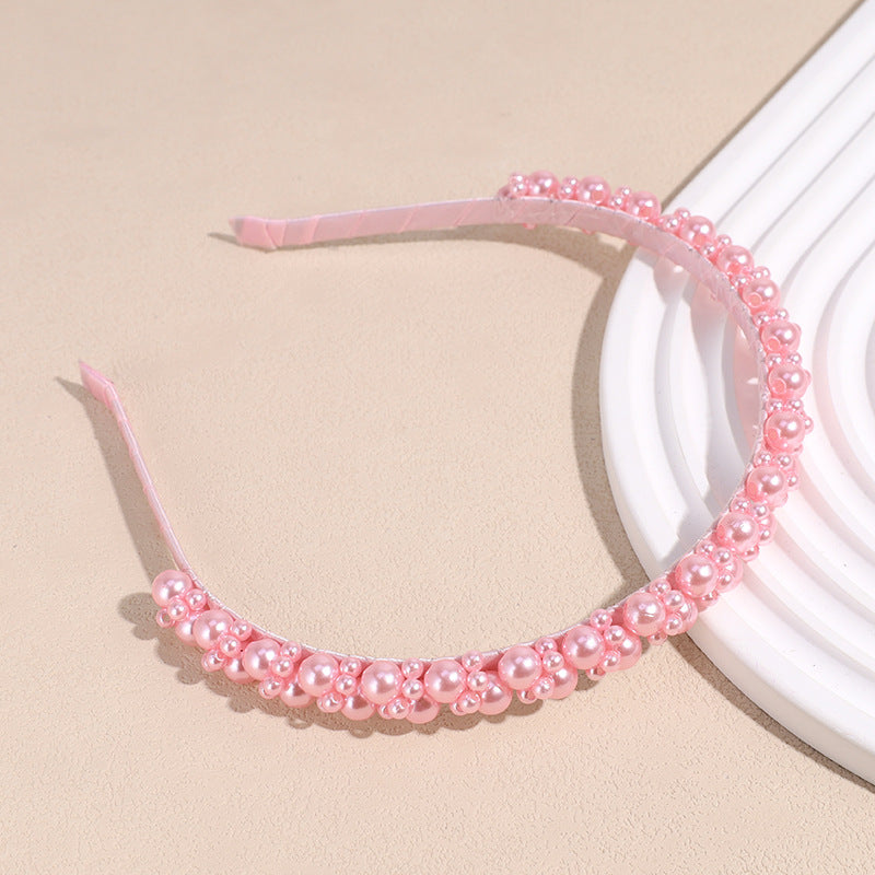 Simple Style Imitation Pearl Beaded Hairband and Sweet Mermaid String Headpiece