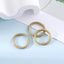 Basic Solid Color Plastic Women's Rings Set with Gold Foil Accents