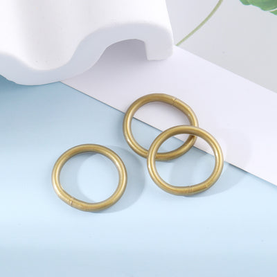 Basic Solid Color Plastic Women's Rings Set with Gold Foil Accents