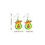 Acrylic Cactus Skull and Avocado Drop Earrings with Mexican Print Design