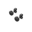 Punk Style Solid Color Black Titanium Steel Stud Earrings