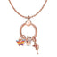 1 Piece Simple Style Heart Shape Bow Knot Alloy Plating Inlay Rhinestones Mother'S Day Women'S Pendant Necklace