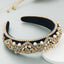 Women's Vintage Rhinestone Pearl Baroque Sponge Headband