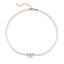 Cross-Border New Arrival Women's Simple Chock Jewelry Shopee Vintage Simple Pearl Flower Necklace