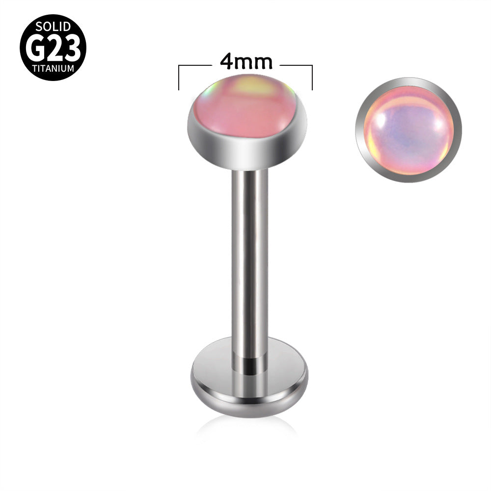 Gradient Glitter G23 Titanium Lip and Ear Stud Set