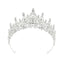 Simple Alloy Zircon Inlay Crown Tiara Headband Bridal Hair Accessories