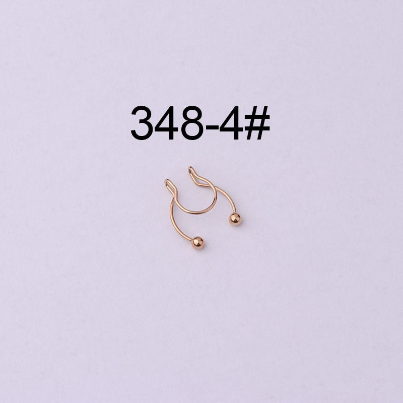 Fashion Stainless Steel Non-perforated Nose Clip