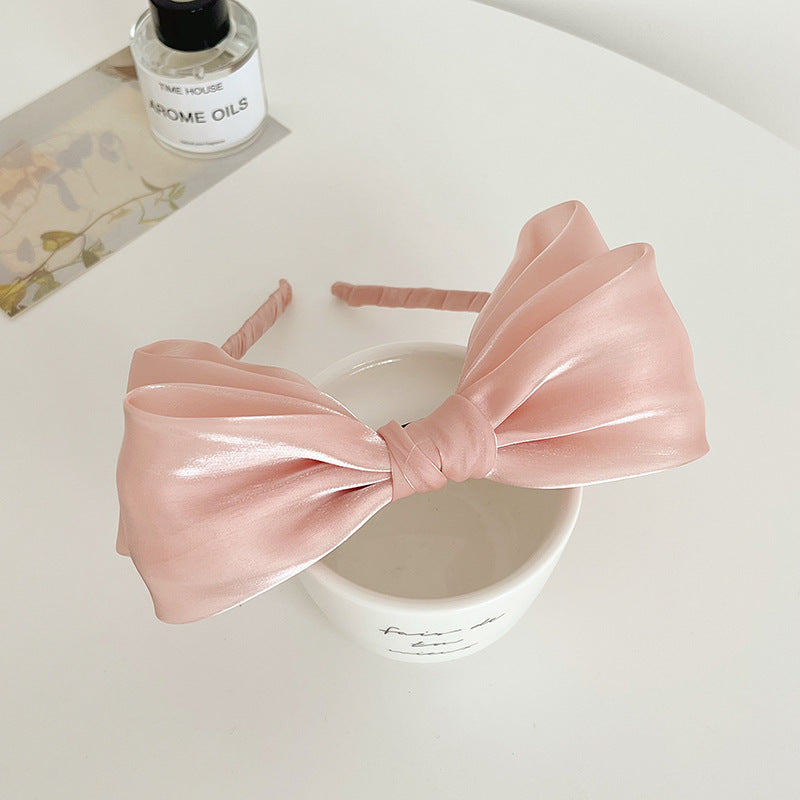 Elegant Sheer Bow Knot Hairband with Glitter Detailing