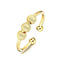 Simple Classic Gold Plated Stainless Steel Adjustable Anxiety Ring