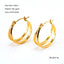 Elegant 18K Gold Plated Stainless Steel Hoop Earrings for Women