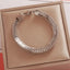 Simple Style Roman Heart Pearl Stainless Steel Bracelet