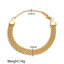 18K Gold Plated Stainless Steel Double Layer Cuban and Snake Chain Bracelet