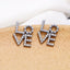 Wholesale Love Letter Copper Inlaid Zircon Stud Earrings