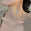 18K Gold Plated Geometric Pearl Necklace