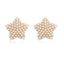 Elegant Pentagram Heart Rhombus Pearl 18K Gold Plated Copper Stud Earrings