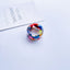 Fashion Adjustable Open Acrylic Acetate Marble Pattern Ring Set