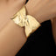 Classic Solid Color Alloy Women's Bangle with Metal Leaf Open Design