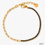 Modern Geometric Zircon Stainless Steel Gold Plated Anklet Bracelet