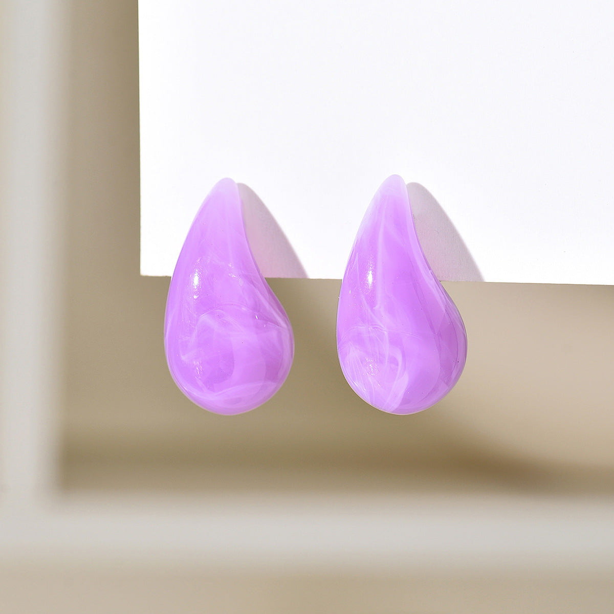 1 Pair Minimalist Water Droplet Acrylic Earrings