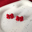 2023 Festive Red Bow Stud Earrings for Women