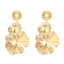 "Elegant Leaf and Flower Design Alloy Drop Earrings - Retro Fashion Statement Jewelry"