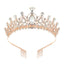 Women's Crown Tiara with Artificial Gemstones - Bridal Hair Accessory for Weddings and Parties