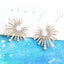 Luxurious Flower Alloy Plating Artificial Pearls Rhinestones Women'S Ear Studs 1 Pair