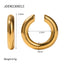 1 Pair IG Style Minimalist C Shape Gold Plated Stainless Steel Ear Cuffs