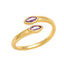 Fashion Geometric Zircon Inlay Open Ring for Women