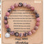 Ethnic Geometric Stone & Pink Zebra Beaded Friendship Bracelet