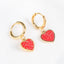 1 Piece Fashion Heart Shape Stainless Steel Plating Earrings