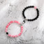 Fashion Round Stainless Steel Natural Tiger Eye Stone Magnetic Couple Bracelets