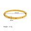 18K Gold Plated Zircon Geometric Star Flower Stainless Steel Bangle Bracelet for Women