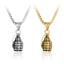 Hip-Hop Grenade Stainless Steel Pendant Necklace for Men