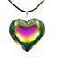 Simple Style Heart Shape Glass Plating Women'S Pendant Necklace 1 Piece