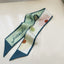 Women's Floral Satin Silk Scarf and Hair Tie Ribbon