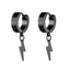 Cool Lightning Stainless Steel Ear Clips - Fashion Hip Hop Style Earrings