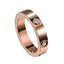 Simple Style Titanium Steel Rhinestone Couple Rings