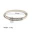 18K Gold Plated Zircon Geometric Star Flower Stainless Steel Bangle Bracelet for Women