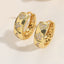 Elegant Heart Shape 14K Gold Plated Zircon Stud Earrings