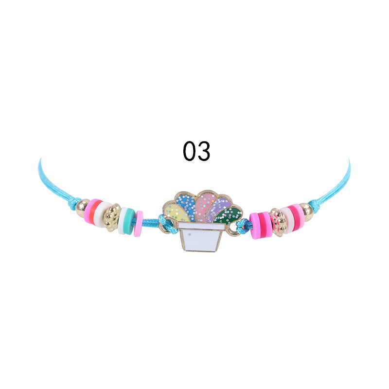 Colorful Butterfly Heart Kids' Friendship Bracelet and Necklace Set