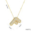 Korean Style Gold Plated Zircon Letter Pendant Necklace