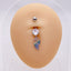 Fashion Star & Heart Zircon Flower Stainless Steel Belly Ring