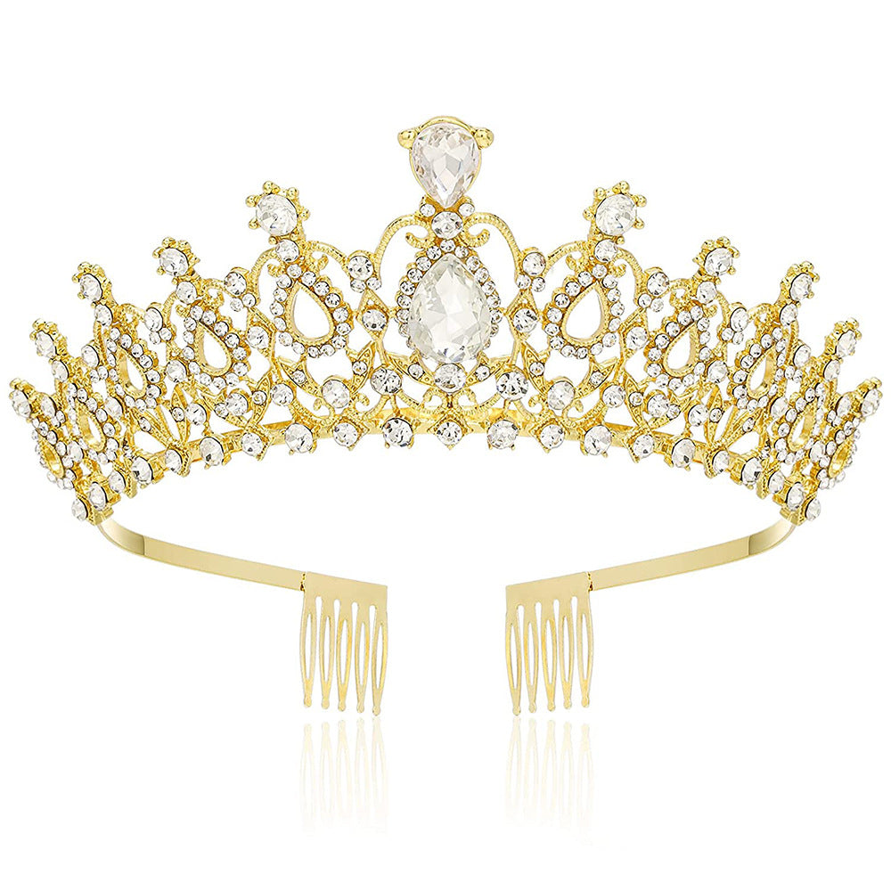 Women's Elegant Rhinestone Bridal Headpiece and Performance Tiara